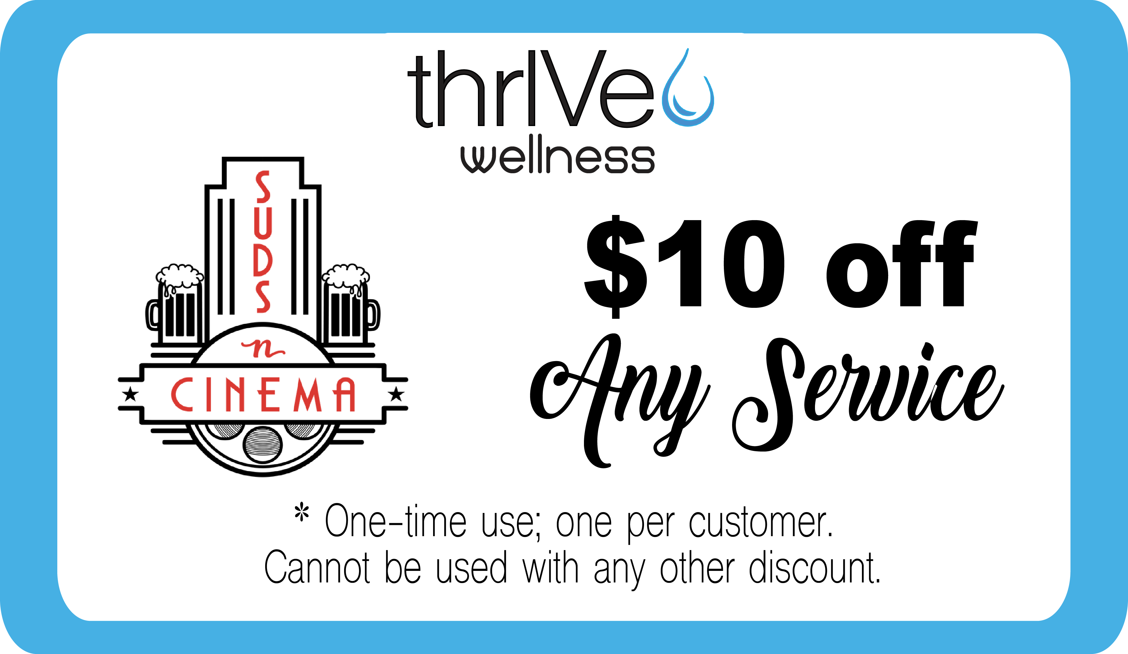 A coupon for a service with a beer on it.